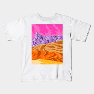 Death Valley National Park in California and Nevada United States WPA Poster Art Color Kids T-Shirt